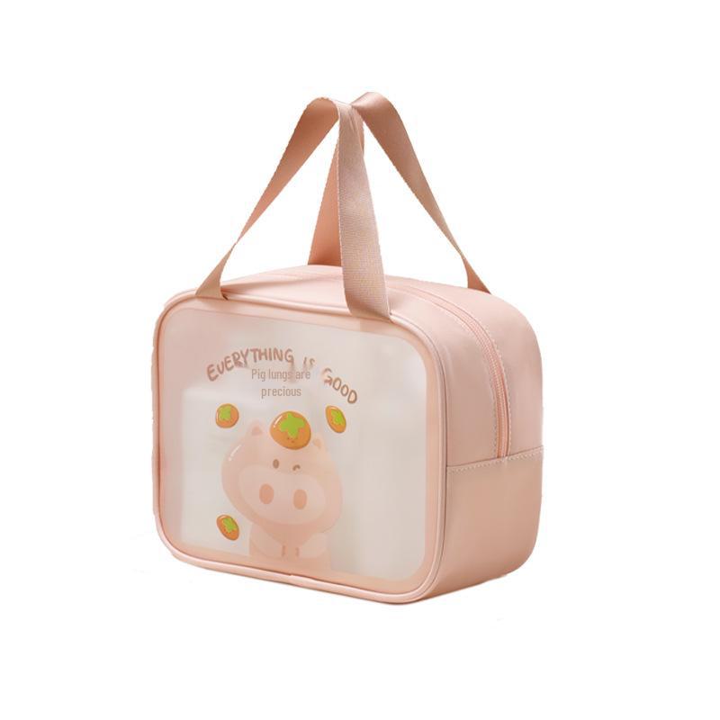 Multifunctional Waterproof Travel Toiletry & Makeup Bag with Double-Layer Storage for Fitness, Swimming, and Business Trips.