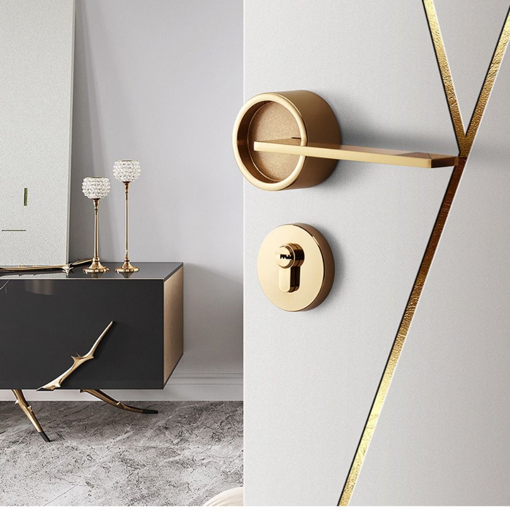 Anti-theft Design Door Handle Lock Zinc Zinc Zinc Alloy Deadbolt Lock Round Door Lock Bedroom Door