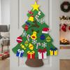 Felt Christmas tree with turnip decorations for children, artificial felt Christmas decorations, diy
