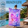 Custom Name Your Name Art Design Beach Towel Microfiber Beach Towel, Lightweight and Quick-Dry, for Summer Travel, Swimming Pool Gift