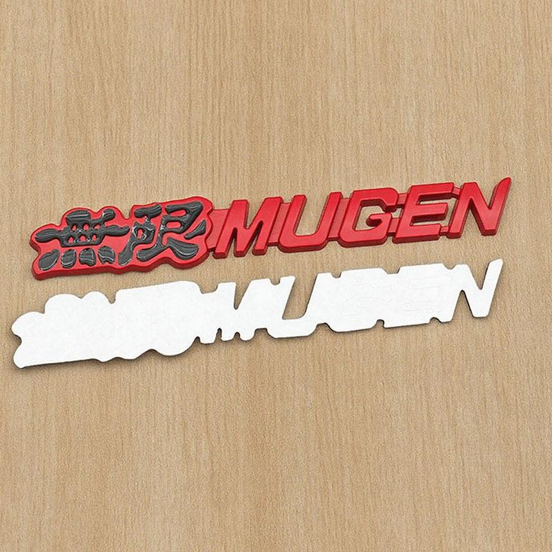 3D Металлические Буквы Логотип Mugen для Решетки Радиатора Автомобиля Наклейка на Задний Багажник Боковой Значок на Крыло для Автомобильных Аксессуаров Экстерьера