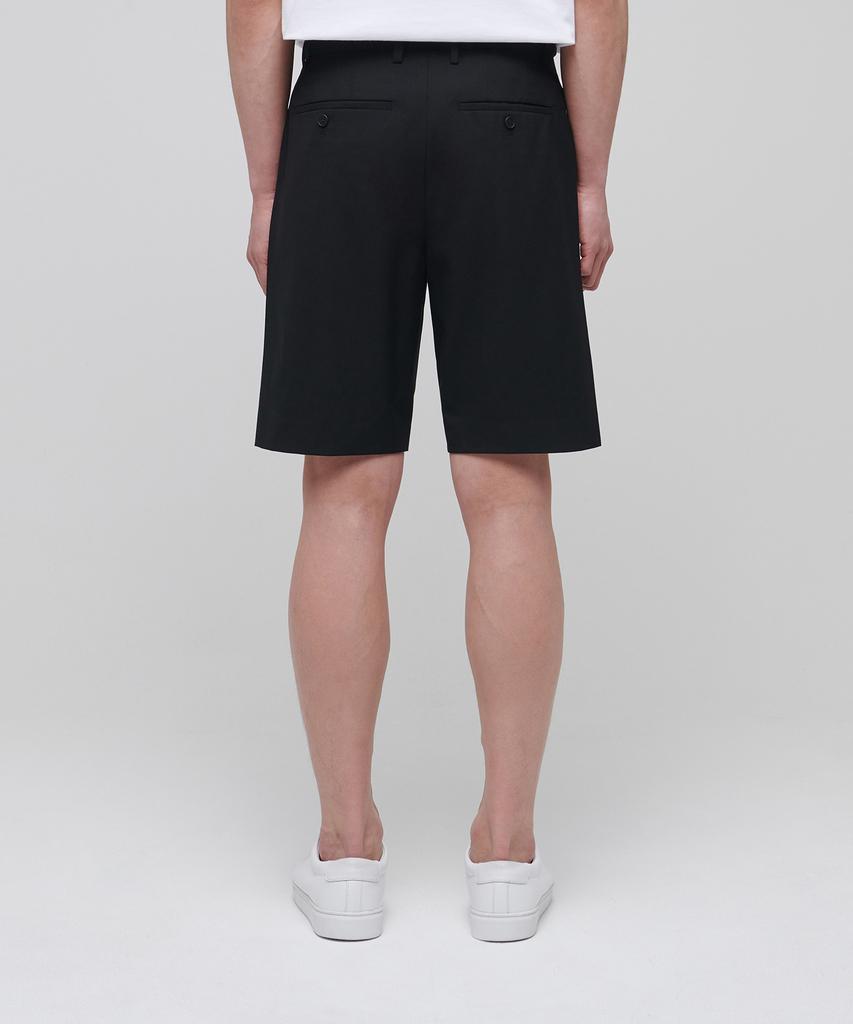MUSINSA STANDARD Lightweight Hidden Banding Half Slacks [Black]