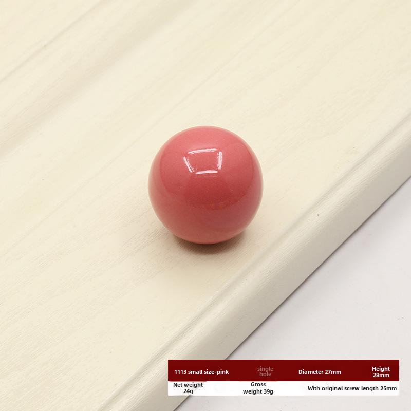 Круглая цветная керамическая дверная ручка для шкафов, гардеробов и ящиков