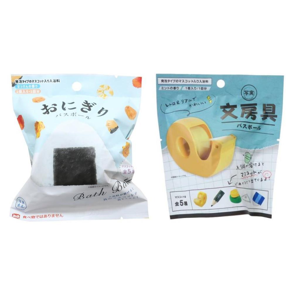 NOR CORPORATION Fizzing Bath Ball with Surprise Mascot Onigiri  Stationery 1 Time