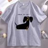 Funny Dachshund Dog Graphic T Shirts Unisex Unisex Casual Cotton Short Sleeve Tshirt Round Neck Printed Tshirts Comfortable