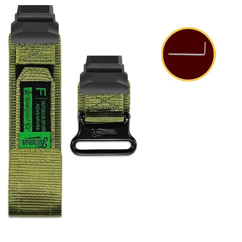 Самодельный холщовый ремешок для умных спортивных часов Casio 3475 GBD-H1000 Модифицированный Легко приклеиваемый Нейлоновый ремешок Аксессуары Мужской браслет
