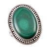 Natural Malachite Gemstone 925 Solid Sterling Silver Jewelry Ring Size 6 F0j74