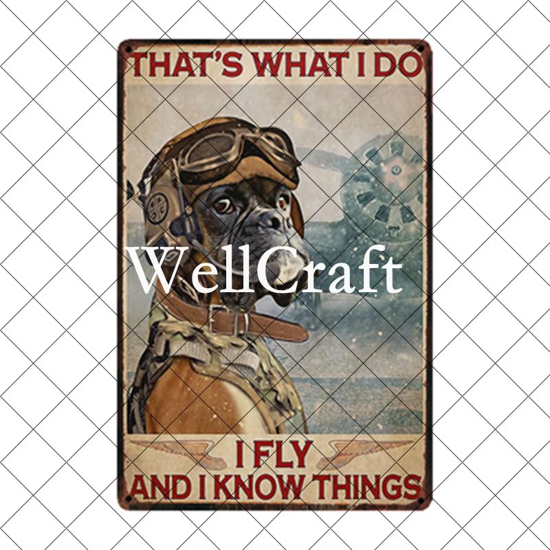 WellCraft Pet Friend Pug Boxer Dog Life Rules Tin Bath Soap Metal Signs Posters Vintage Wall Plaque Custom Pub Decor WX