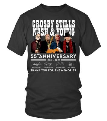 Crosby Stills Nash Young Футболка на годовщину Унисекс футболка Все размеры 1F1920 Унисекс Футболка
