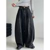 Korean Denim Harem Pants Women Washed Loose Casual High Street Trousers Autumn