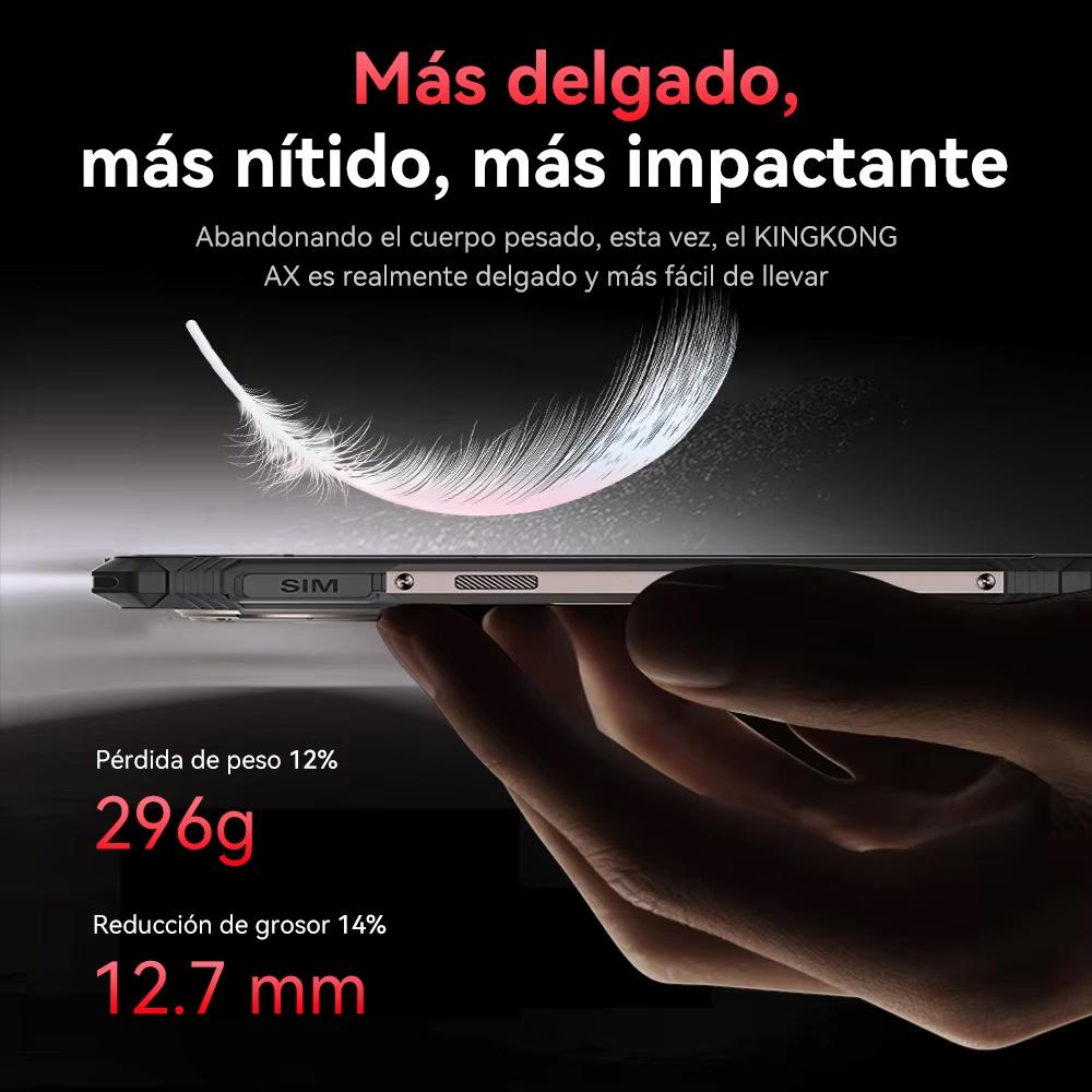 Cubot KINGKONG AX, защищенный смартфон Android 14, Helio G99, 12 ГБ ОЗУ 256 ГБ ПЗУ, экран 120 Гц, камера 100 МП, NFC, 5100 мАч, 33 Вт, телефон 4G