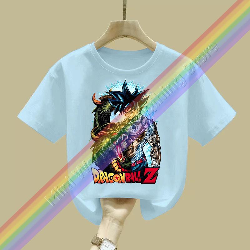 2026 Summer New Digita Printing Japanese Anime Dragon Ball Boys and Girls Tshirt Children Street Leisure Fashion Cosplay Top