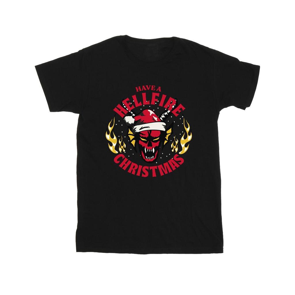 Netflix Boys Stranger Things Hellfire Christmas T-Shirt