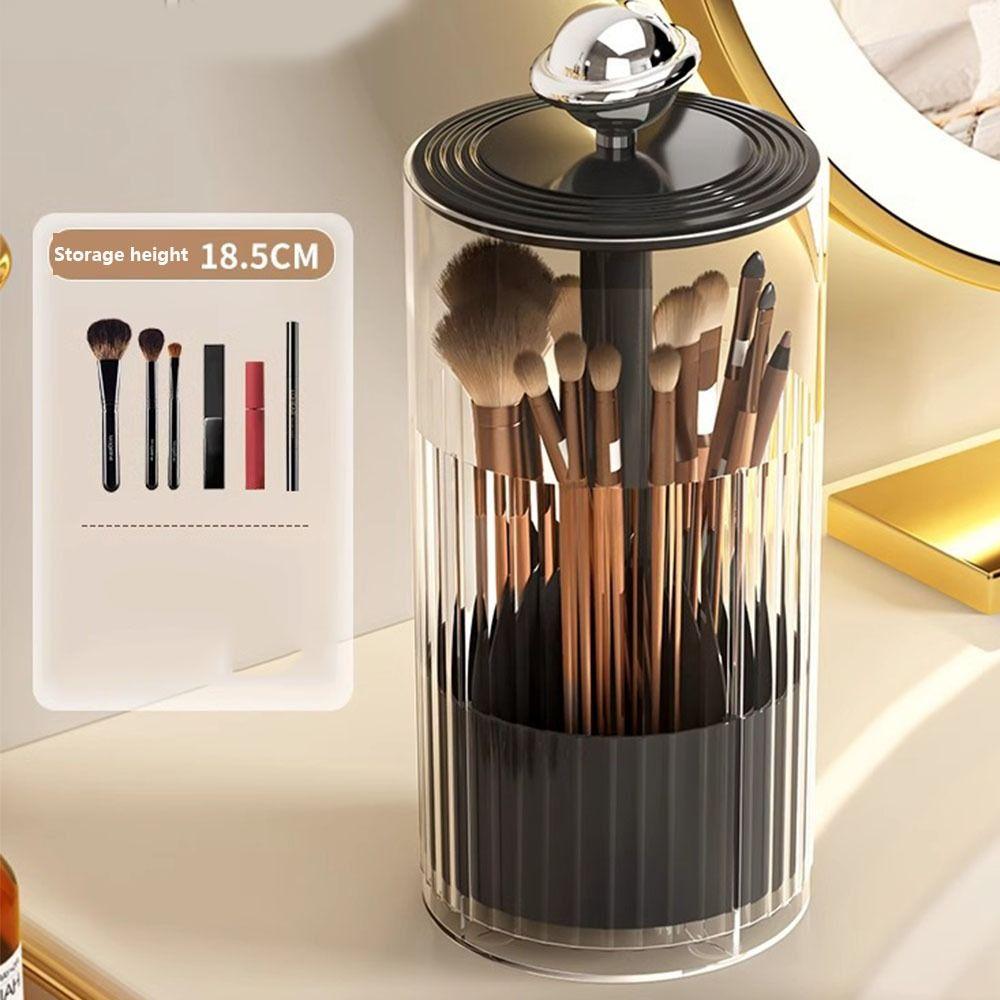 with Lid Automatic Lifting Makeup Brushes Holder Plastic Cosmetic Brushes Storage Box  Home