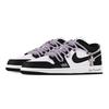 Jordan Air Jordan 1 Taro Paste Boba, Сердечная Коробка Низкие Винтажные Баскетбольные Кроссовки Женские Черно-Бело-Фиолетовые DC0774-101(Команда773--)