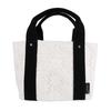 Мини-сумка-тоут Lizdays с удобной кружевной холщовой сумкой, отделениями, местом для хранения, (Натуральный/черный)