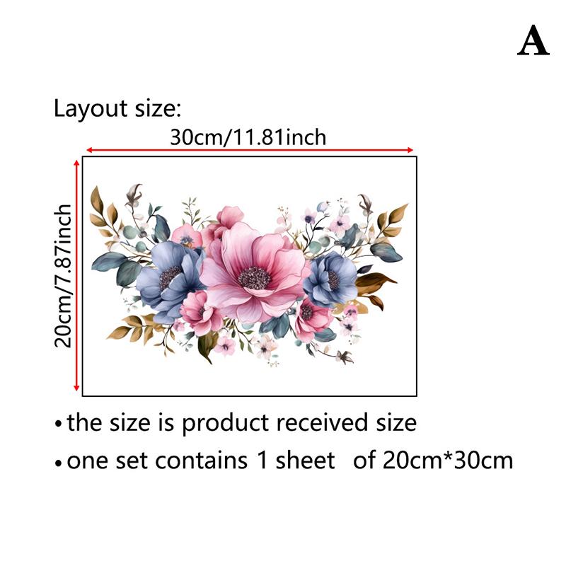 Наклейка на унитаз Цветочная наклейка Ванная комната Самоклеящаяся картина Водонепроницаемая наклейка Крышка унитаза Наклейка на стену в ванной