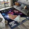 Classics Queen-Rock-Band Freddie Carpet Rug for Living Room Bedroom Home Sofa Decoration,Kid Area Rug Non-slip Floor Mat