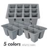 Silicone 4/6/12 Cell Seed Starting Tray Reusable Indoor Garden Nursery Box Seedling Pot Plants Propagation Germination Container