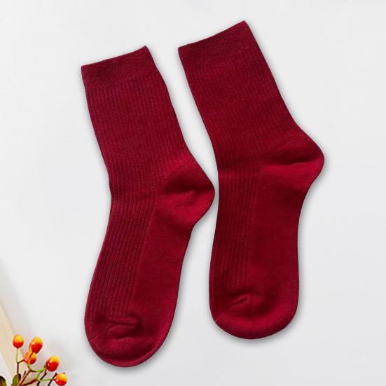 5 пар зимних носков унисекс, новогодние праздничные красные флисовые носки, толстые винтажные носки средней длины, противоскользящие, высокоэластичные спортивные носки