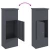 Parcel Drop Box with Storage Anthracite 44.5 x 29 x 110.5 cm Steel