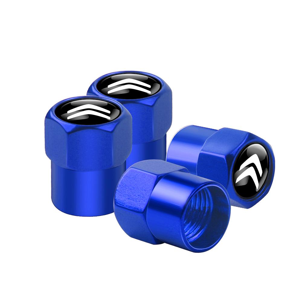 4pcs Car Metal Badge Wheel Tire Valve Caps Stem Cover For Citroen C1 C2 C3 VTS C4 Saxo C4L C5 C6 C8 Xsara Picasso C-ELYSEE DS