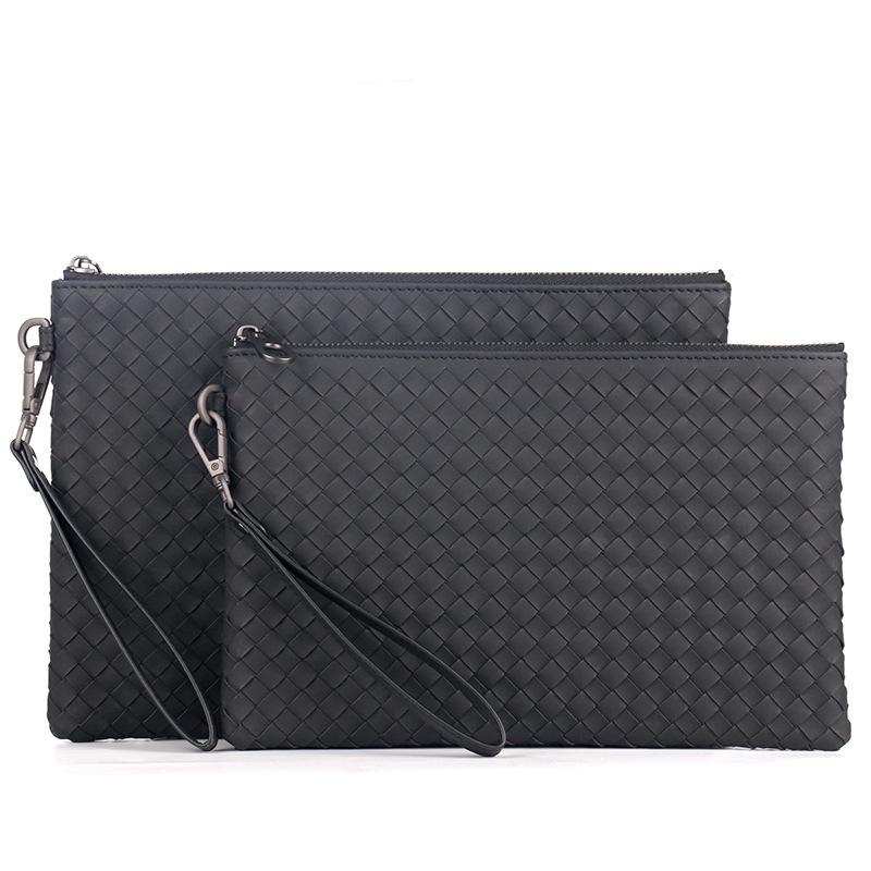 Мужской плетеный клатч из вощеной кожи, весна/лето 2025 г. — большой конверт и сумка для iPad