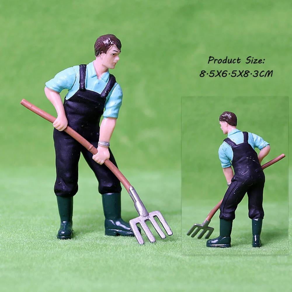 17 шт. Ассортимент Симуляция Фермерские люди Модель Фигурки Действия ПВХ Кукла Фигурки Фермерского Персонала Игровые Наборы Обучающие Игрушки для детей