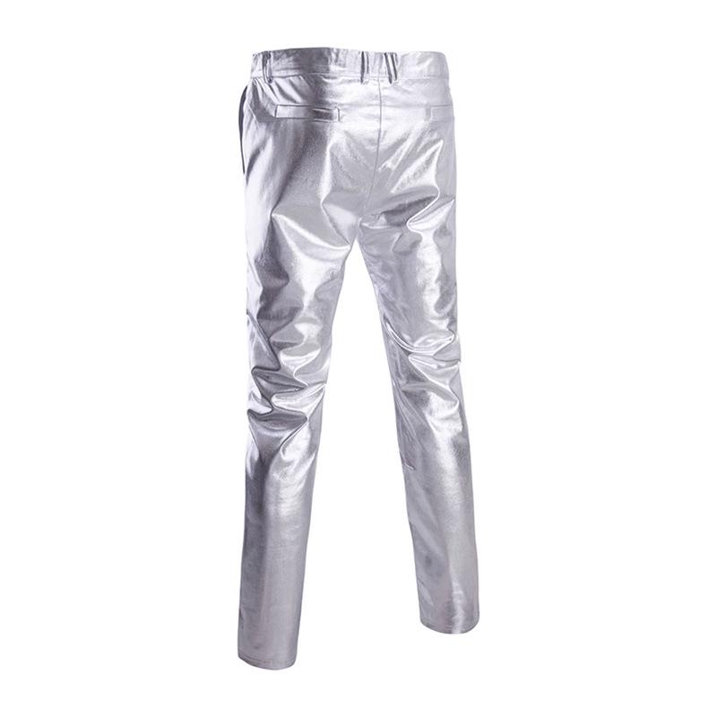 2024 Новый европейский и американский приталенный мужской блестящий повседневный костюм-двойка