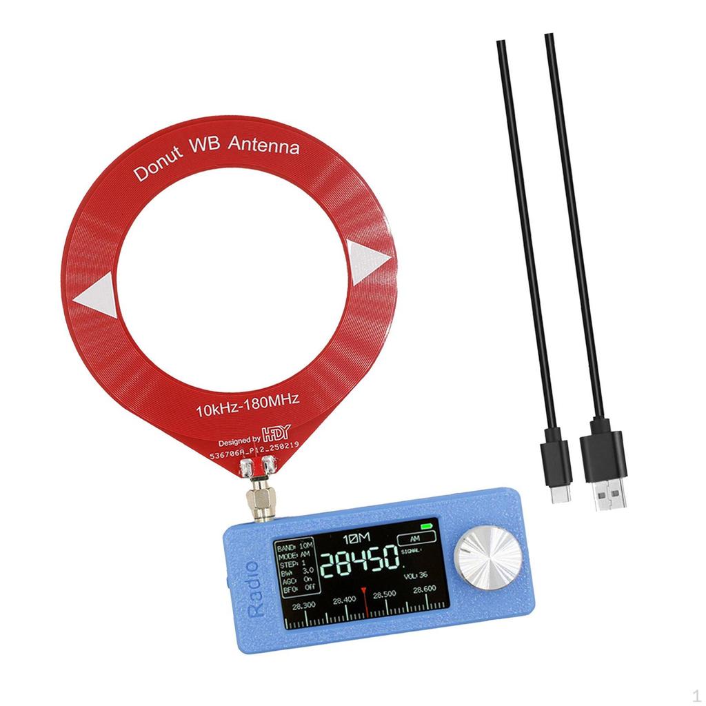 SI4732 Мини-радиоприемник с цветным дисплеем и 1,9-дюймовым экраном, перезаряжаемый AM-приемник для карманных радиостанций