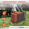 VEVOR Folding Chair Dolly, Iron Commercial Cart with 12 Chairs Capacity, Folding Chairs Rack Trolley with 4 Casters