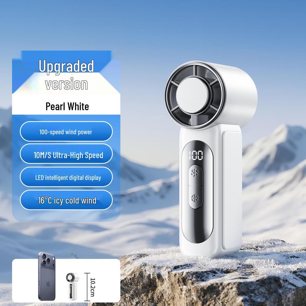 2026 USB Rechargeable Mini Handheld Fan with Long Battery Life and Ice Pack Feature