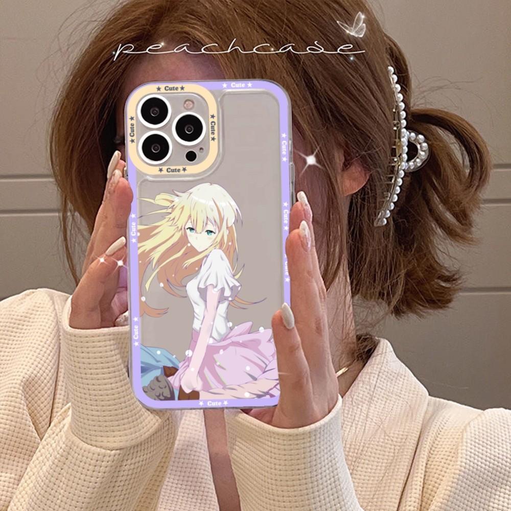 Чехол для телефона Violet Evergarden для iPhone 15 11 12 13 14 Mini Pro Max XR X XS TPU Прозрачный чехол