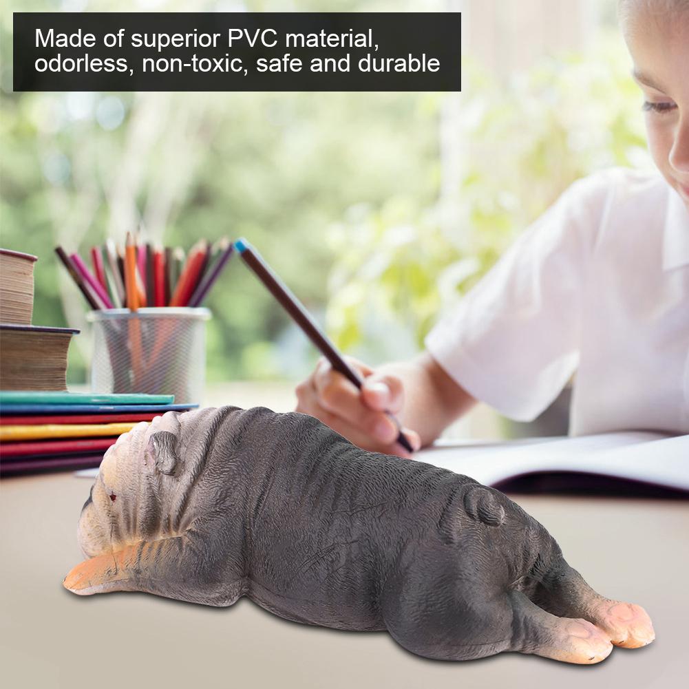 Высокодетализированная модель английского лежачего бульдога, спящая игрушка животное для детей, подарок (#873)