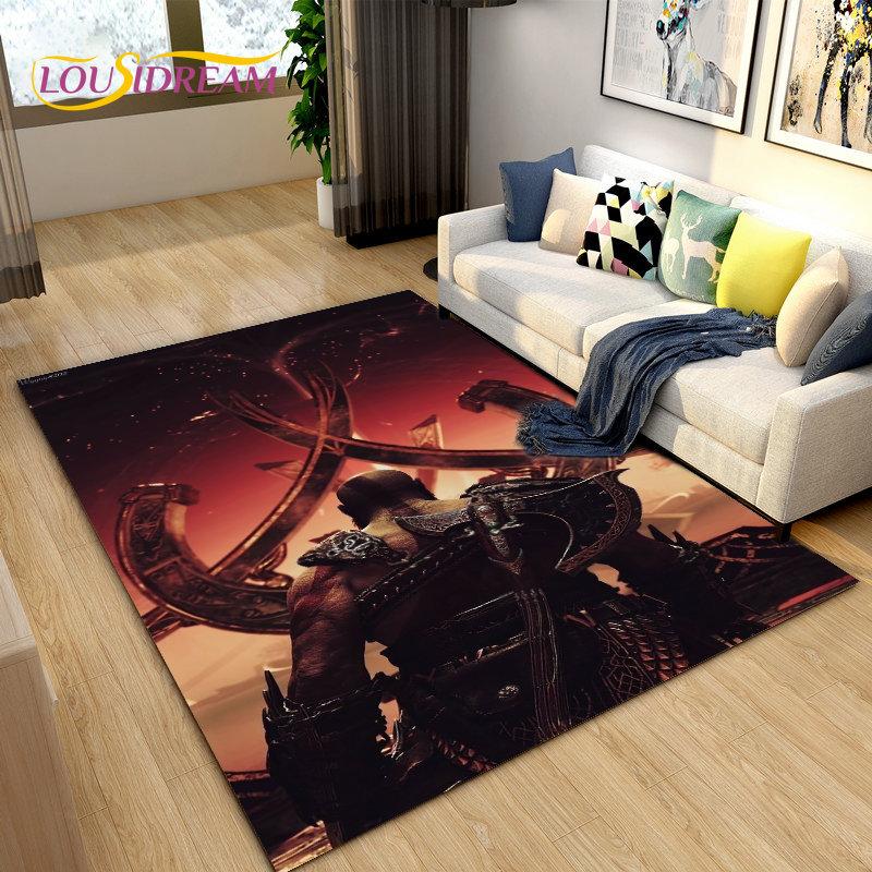 Большой коврик для игры God of War, коврик для геймеров, коврик для гостиной, спальни, дивана, коврик для украшения, детский нескользящий напольный коврик