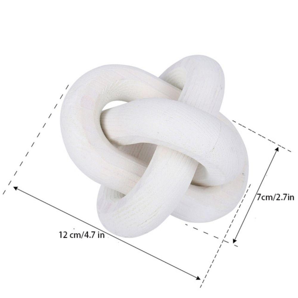 Rustic Design 3-Link Chain Art Craft Wooden Buckle Table Ornament Wooden Chain Ball Wood Knot