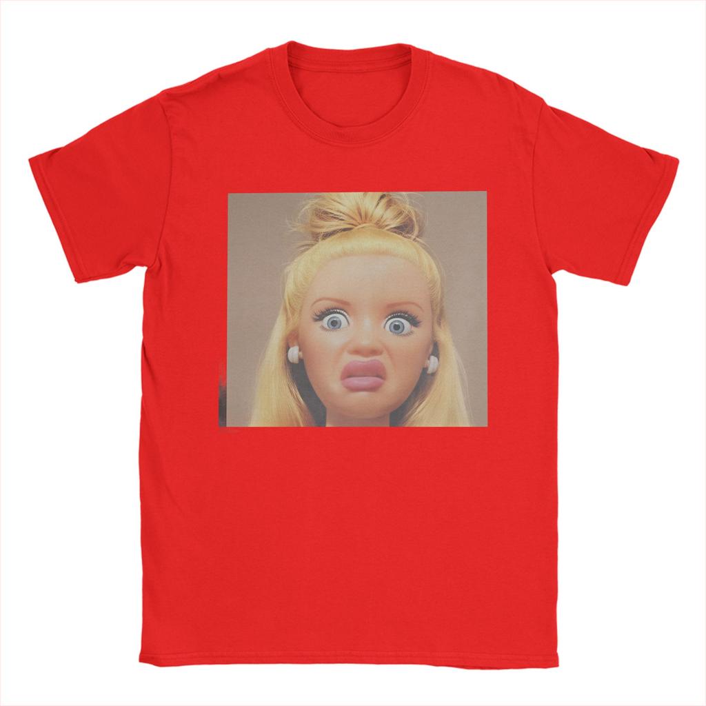 Funny Doll Print Pure Cotton T Shirt For Couple Summer Y2K Basic TShirts ONeck Trending Tee Shirt Oversized Design Tops