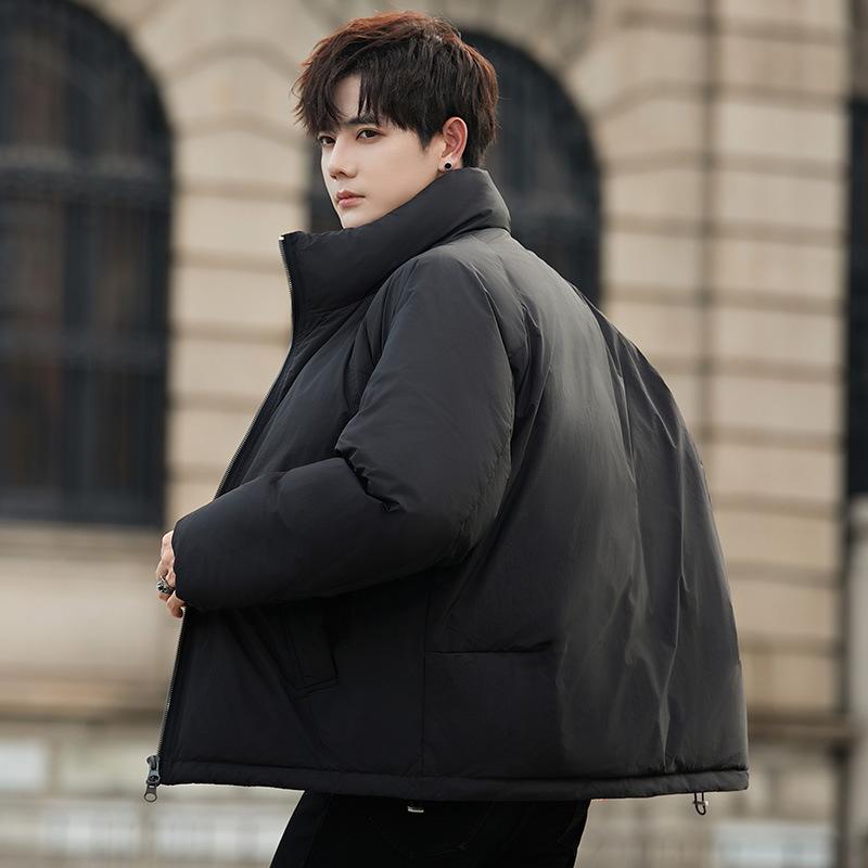 Куртка-пуховик с воротником-стойкой, мужская куртка, новая осенне-зимняя теплая куртка из белого утиного пуха