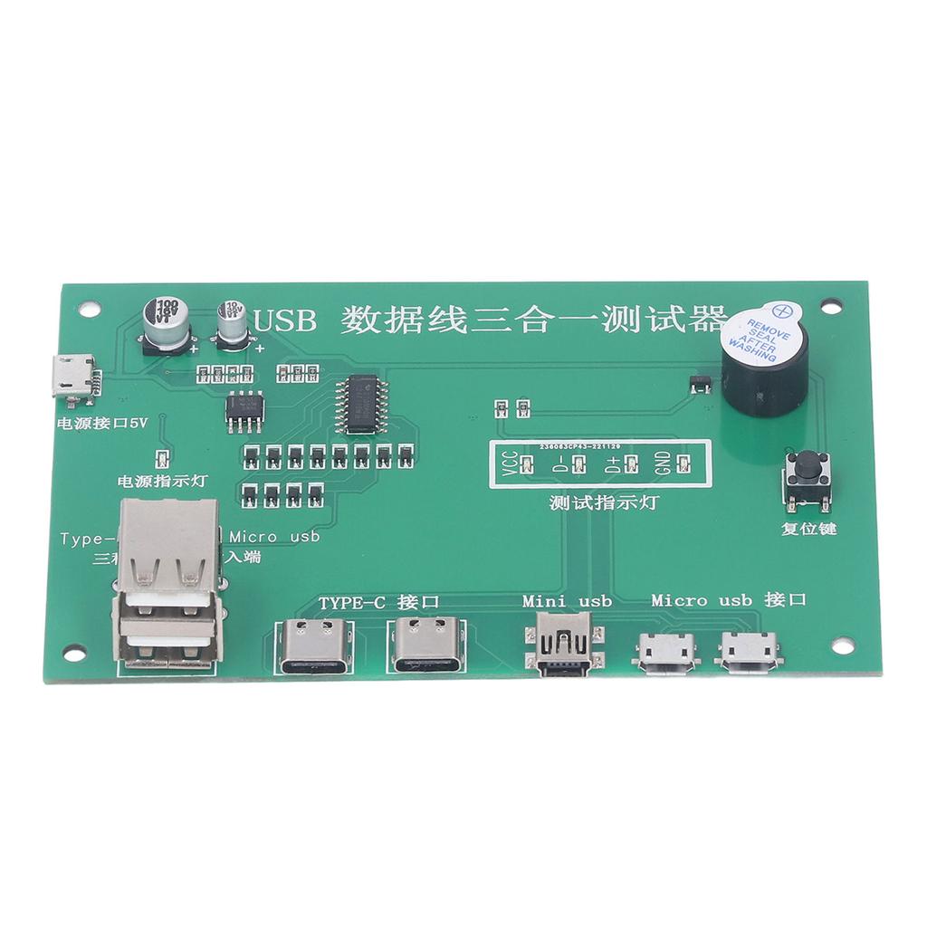 USB Cable Tester 3 in 1 Test Board Short Circuit Open Circuit Testing Module for Maintenance