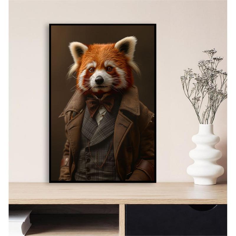 Викторианский стиль Портреты животных Волк Бурый медведь Лиса Фламинго Ретро Постер Холст Живопись Настенное искусство Картины Домашний декор