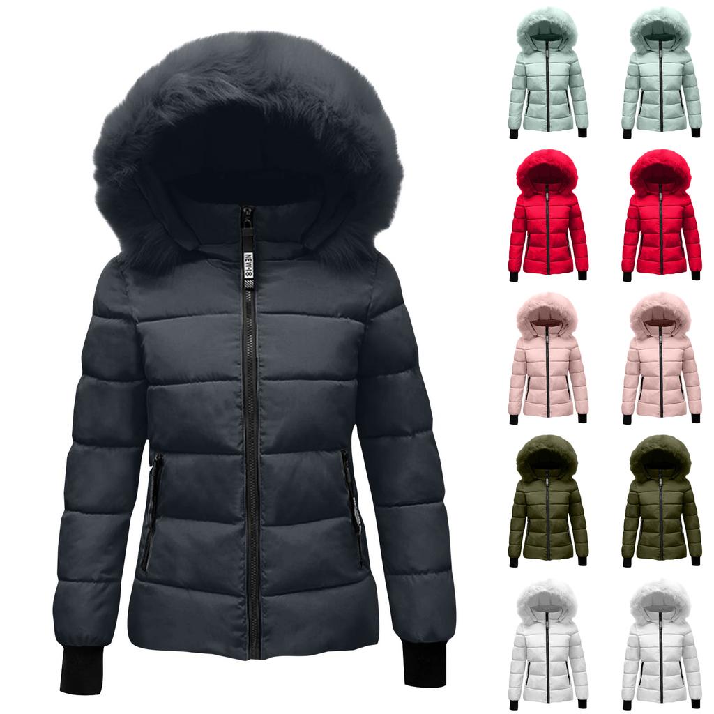 Зимнее пальто Женская теплая куртка Женское зимнее пальто с длинным рукавом и карманом