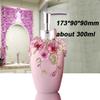 Soap Dispenser Refillable 3D Pump Flower Garden Soap Dispenser Resin Bottle Disinfectant Classic Design for Kitchen Bathroom