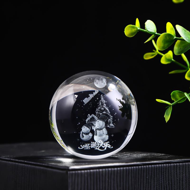 3D прозрачный хрустальный шар, облако, земля, звездное небо, шаровые украшения, поделки, подарки, офисные лазерные резные лунные украшения