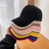 Классическая однотонная бейсболка с жестким верхом, мужская летняя, из чистого хлопка, легкая версия, кепка от солнца с высоким верхом, детская, всесезонная, универсальная бейсболка