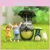 Cute Umbrella Totoro Blowing Horn Cat Pajama Girl Mini Model For Decor Gardening