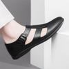 Brand Leather Breathable Business Sandles Shoes Men Summer Sandals Trend 2025 Comfortable Flats Versatile Men Trending Sandales