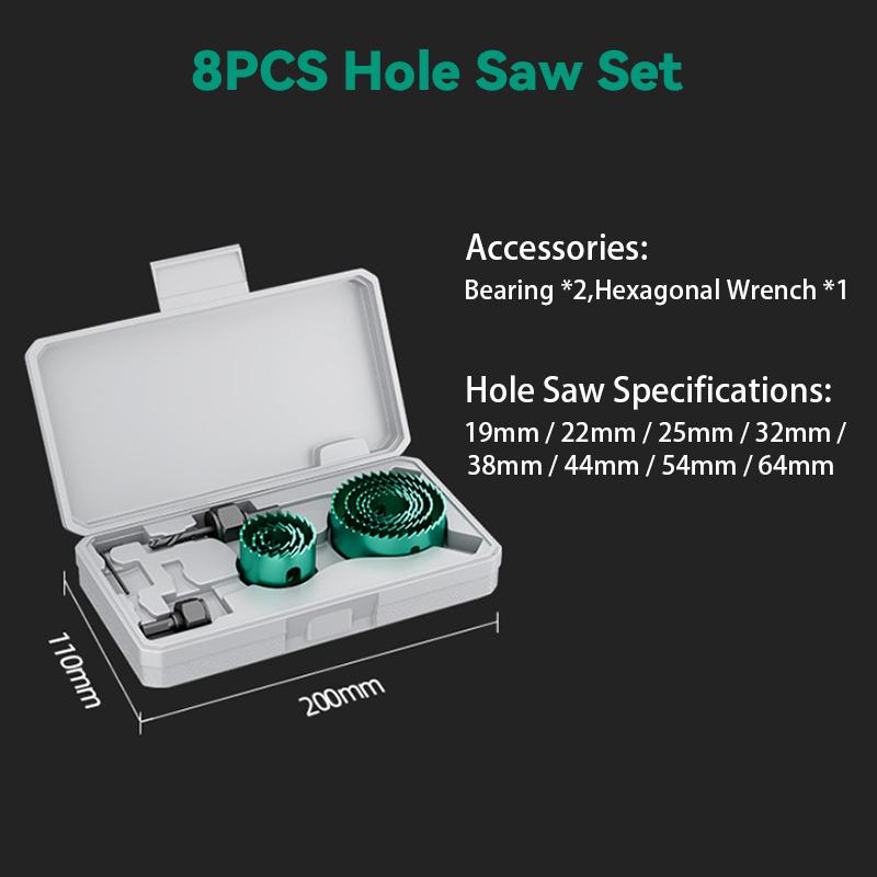 Hole Saw Set Saw Cup Wood Crown Drill Bit for Gypsum Board Wood Pvc Plastic Density Board Metal Woodworking Tools Industrial