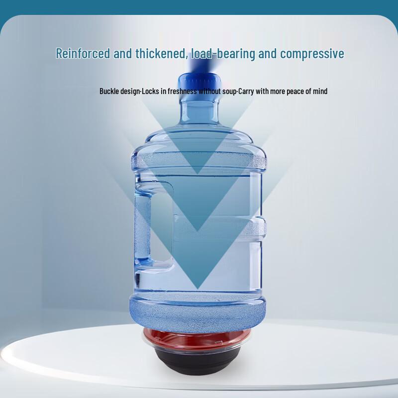 Xinpaike 1000ml Disposable Round Takeout Meal Boxes with Lids, 300 Sets