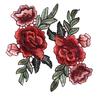 2Pcs/Set Rose Flowers Patch Floral Embroidered Applique Patches Sew On For Diy