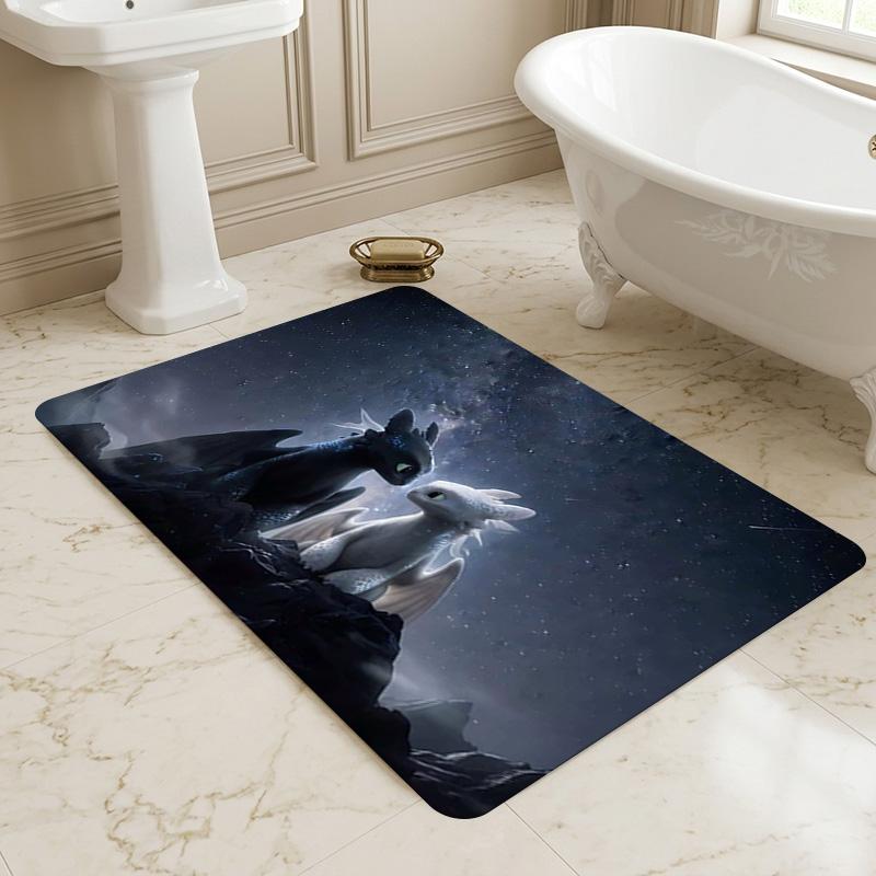 Dragon Night Living Room Nonslip Area Rug Soft Carpet For Bedroom Game Playroom Sofa Office Home Decor Doormat Christmas Gift C9291171